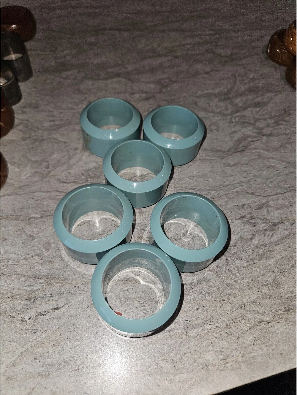 Vintage napkin rings set of 6